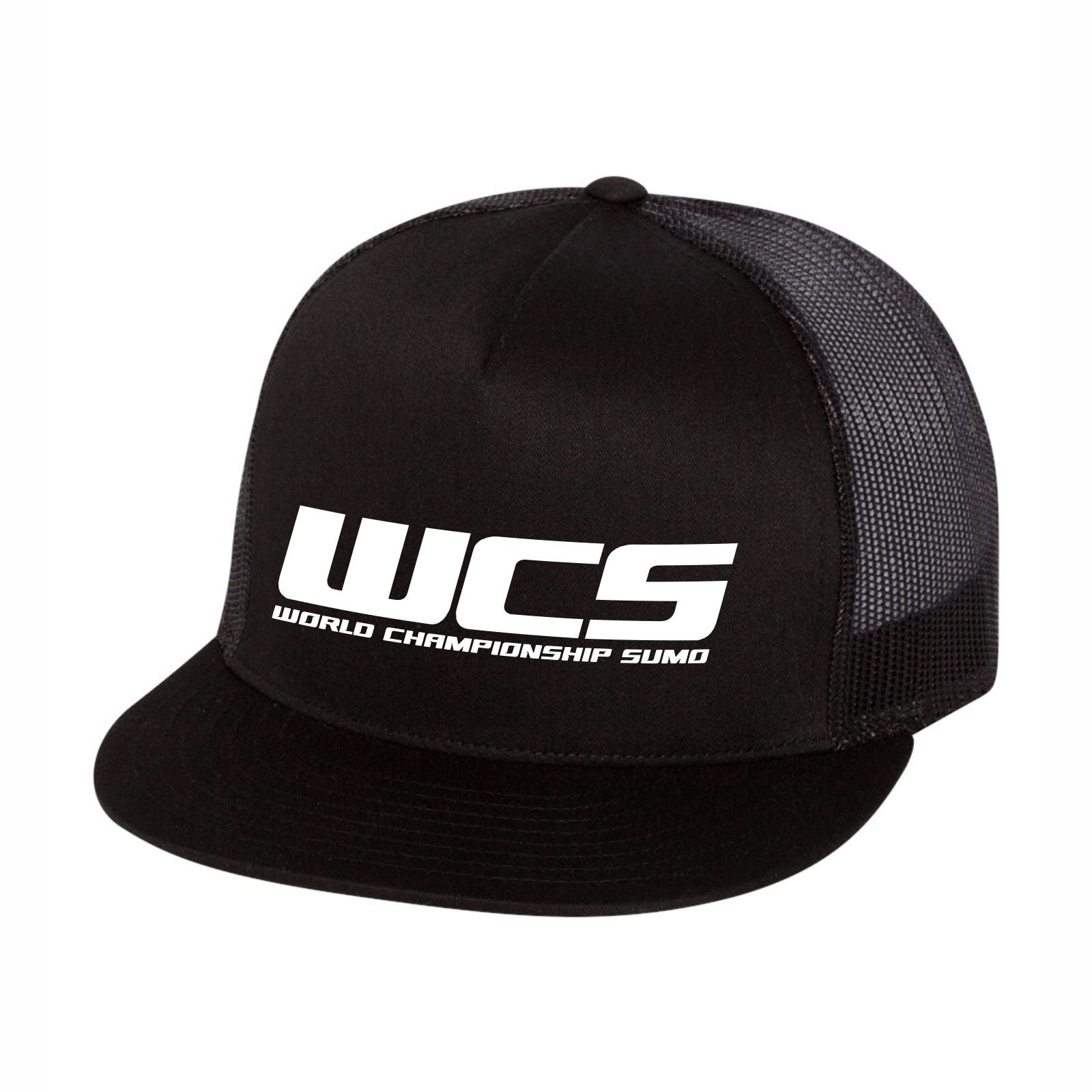 Trucker -Flat-Brim -Black- Logo