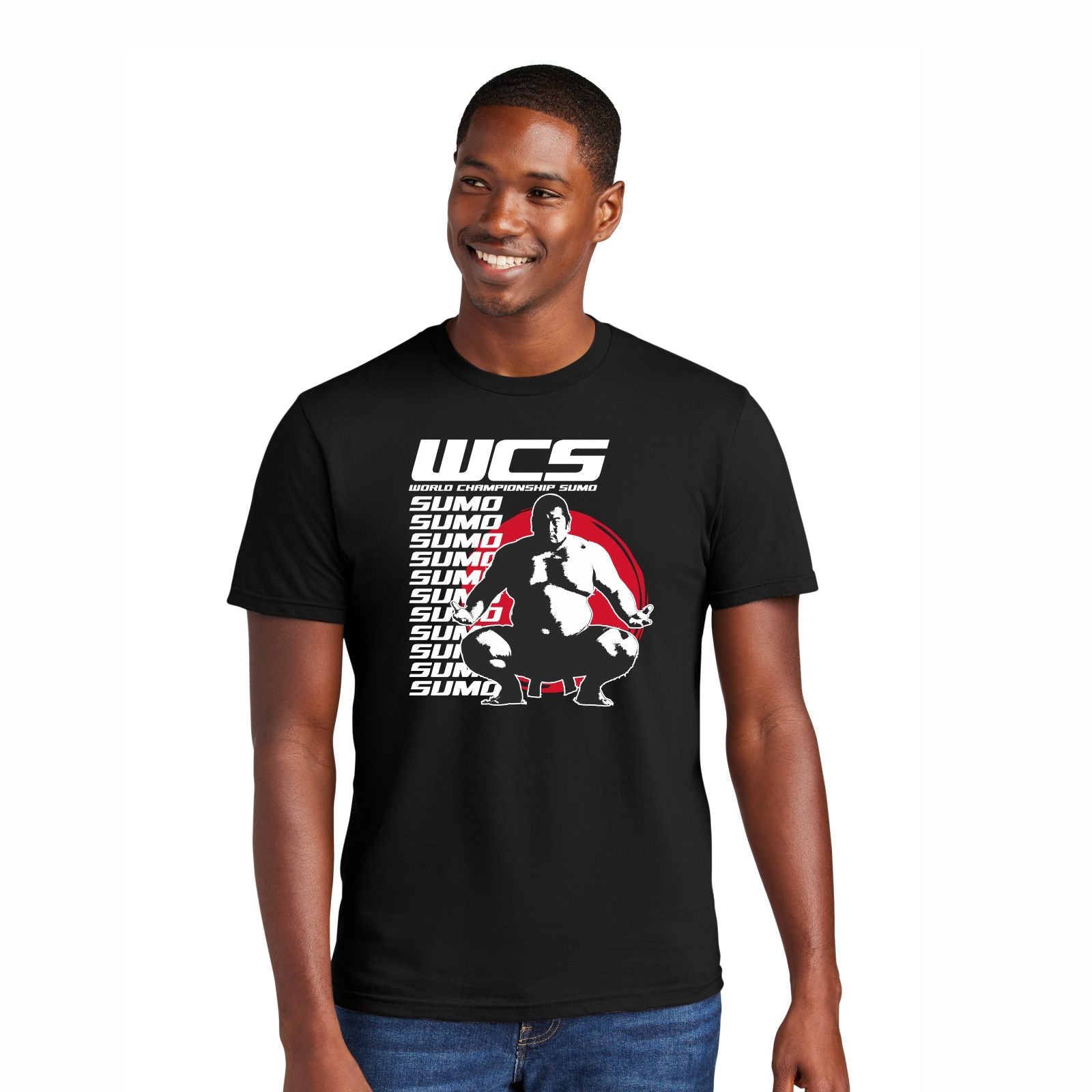 Unisex Fashion Tee -Black- Wrestler